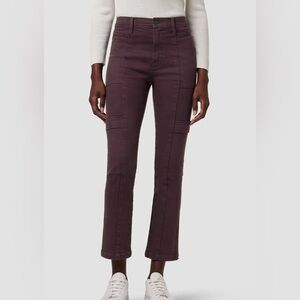Hudson cargo cropped jeans sz 28. Wine